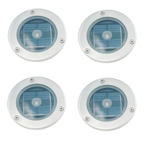 Set Of 4 Solar Round Decking Lights view 1