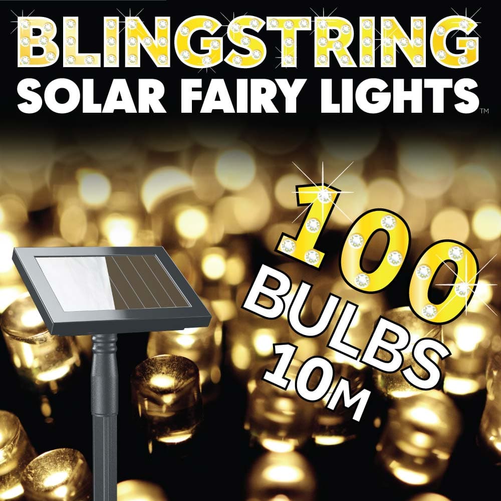Blingstring Solar Fairy Lights - Warm White 100 LEDs view 1