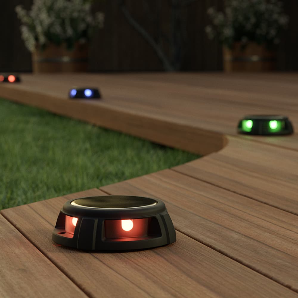 Tapdance Solar Decking Lights (Set Of 2 RGB) view 1