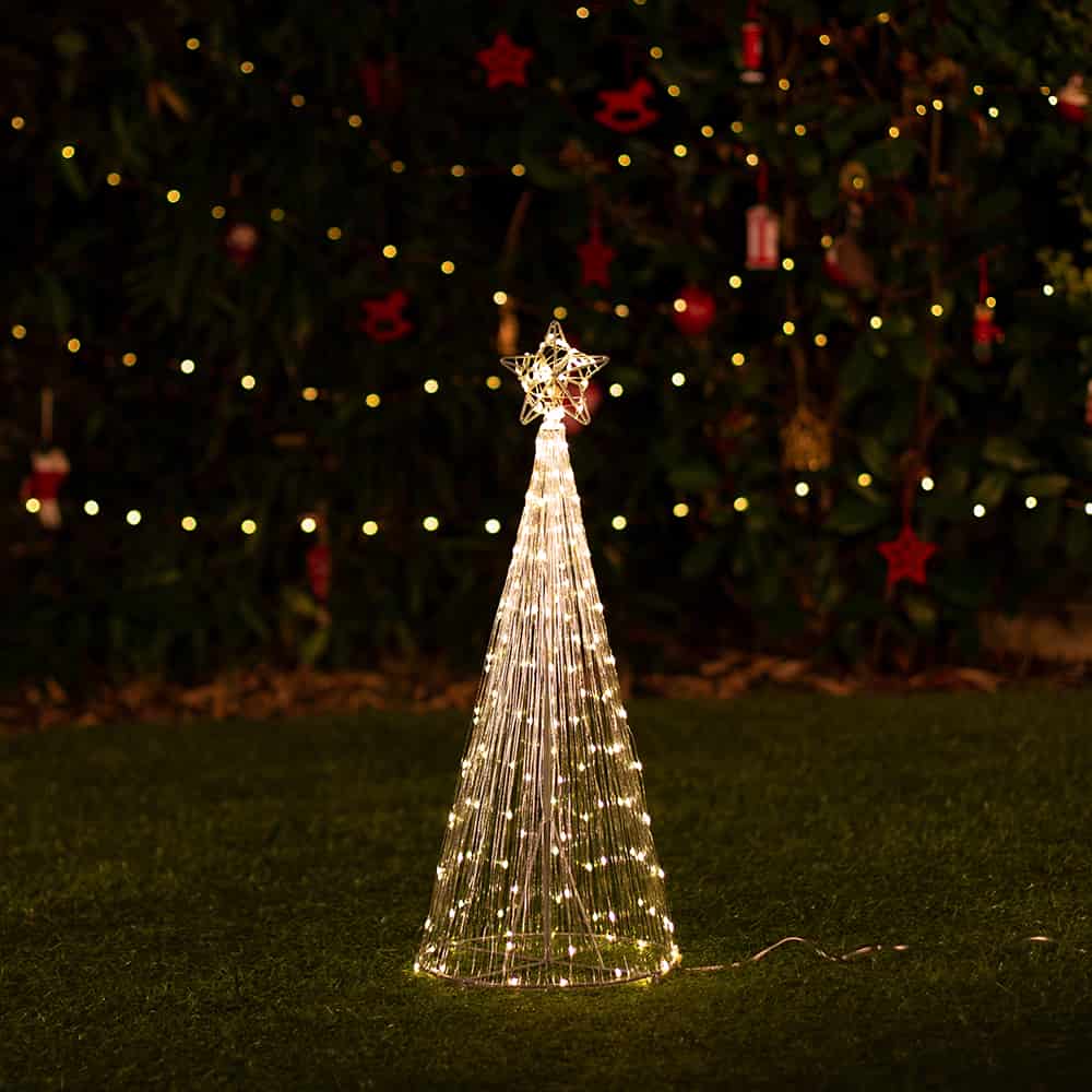 Lumify Warm White & White USB Solar Christmas Lights - Small Cone 200 DualWhite LEDs