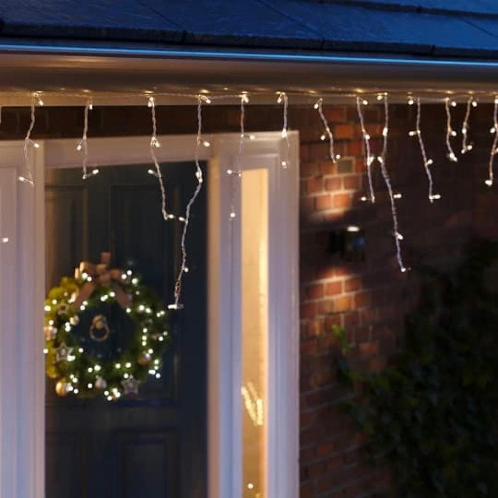 Lumify USB Solar Christmas Icicle Lights - 300 LEDs