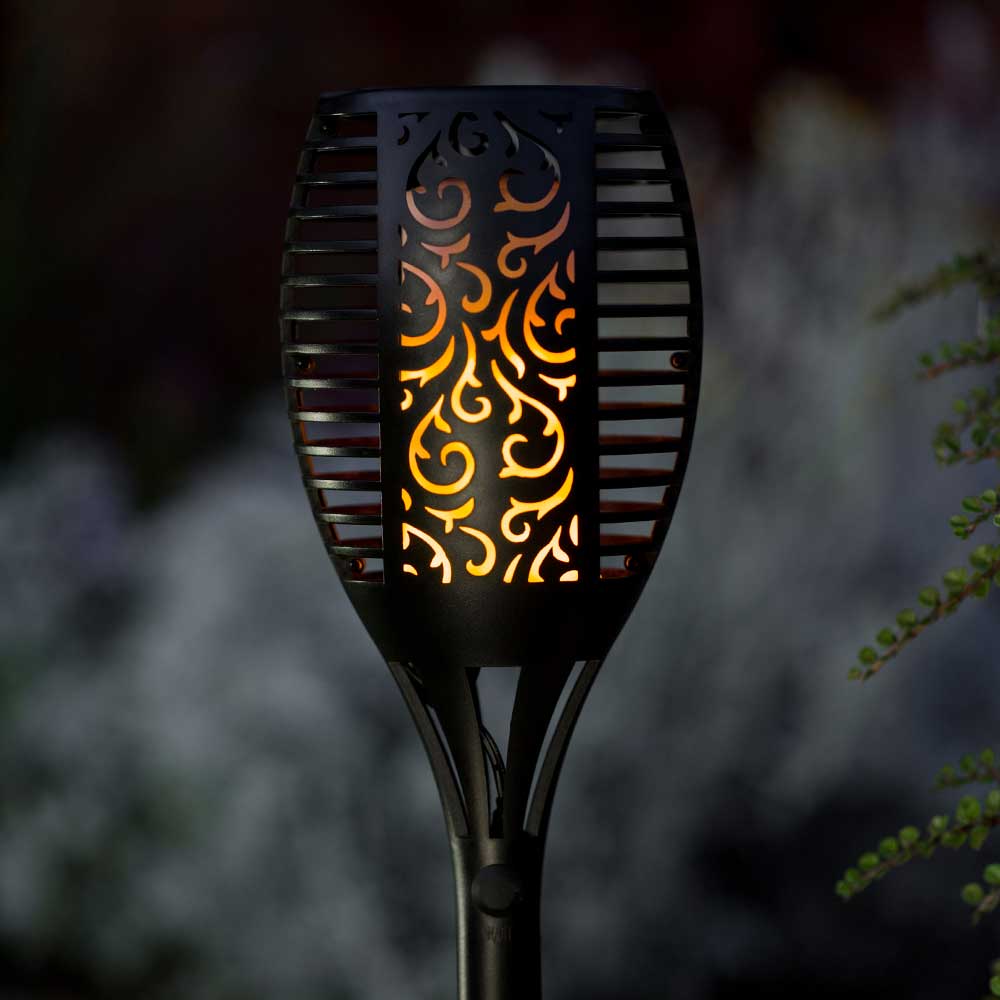 TrueFlame USB Solar Torch Light With Flickering Flame key features