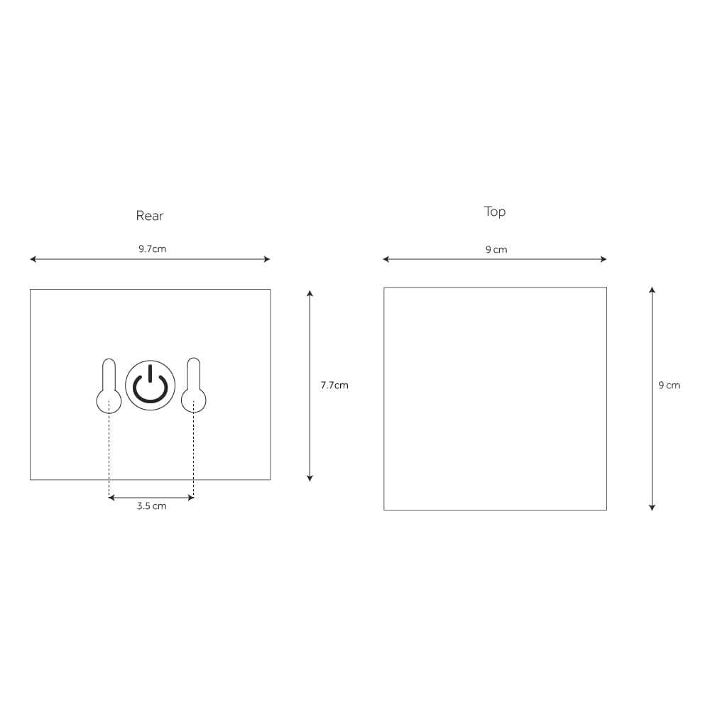 Avon Up & Down Solar Wall Light dimensions