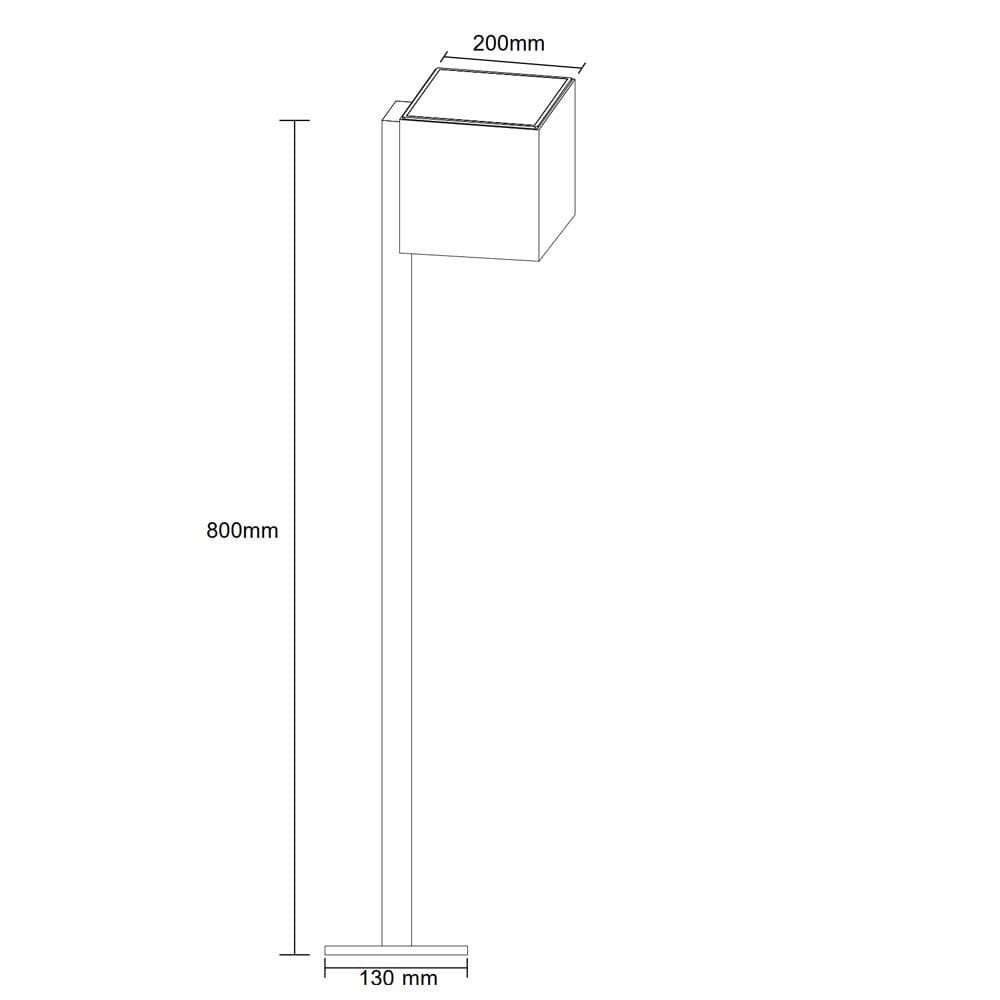 Exeter Solar Path Light dimensions