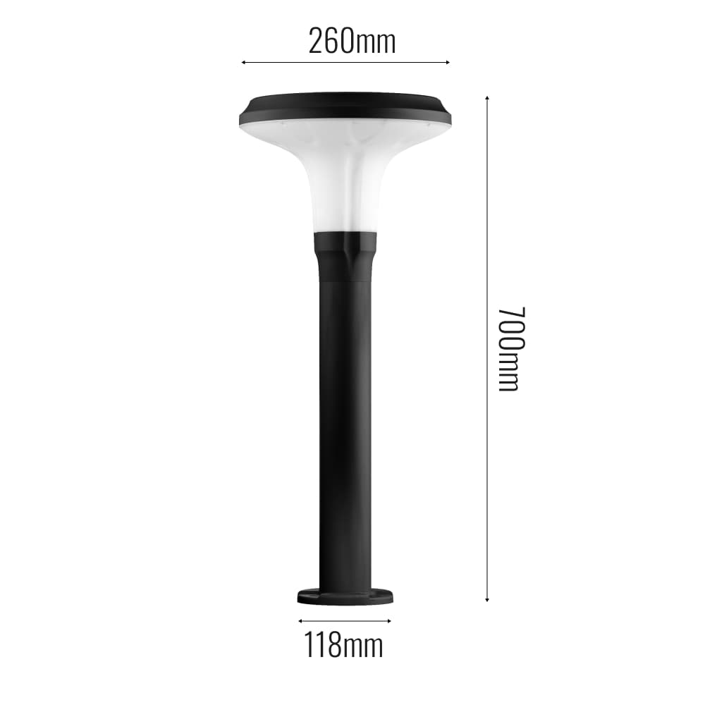 Brampton Solar Bollard Light supporting image 2