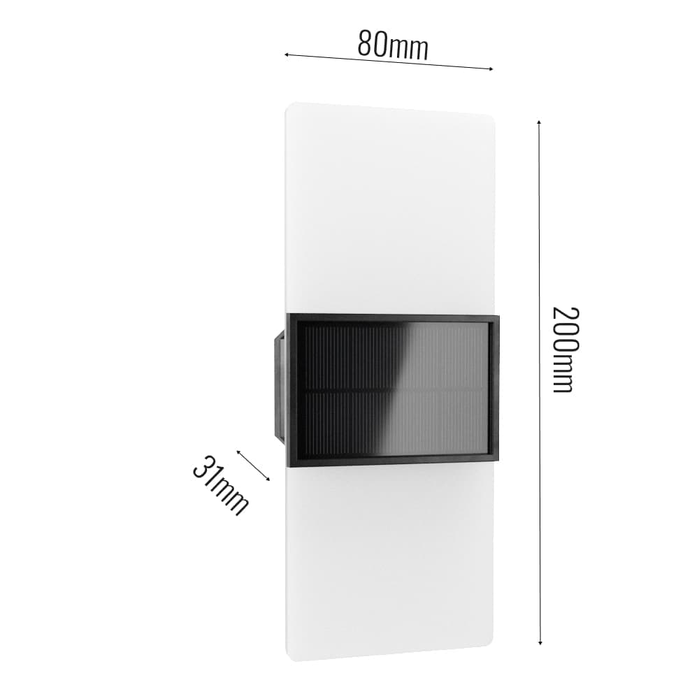 Gemini Solar Wall Lights (Set Of 2) dimensions