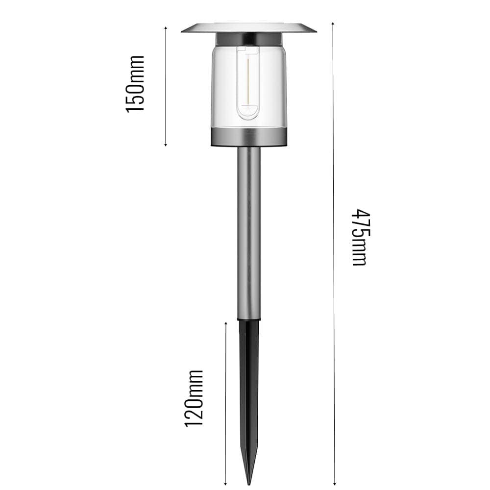 Newbury Solar Garden Lights (Set of 2) dimensions