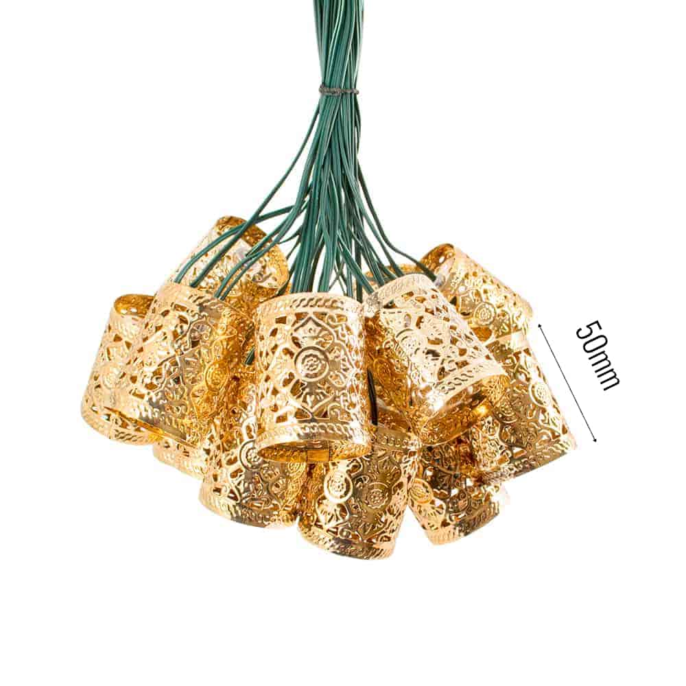 Elan Solar Scroll Lanterns - 20 LEDs dimensions