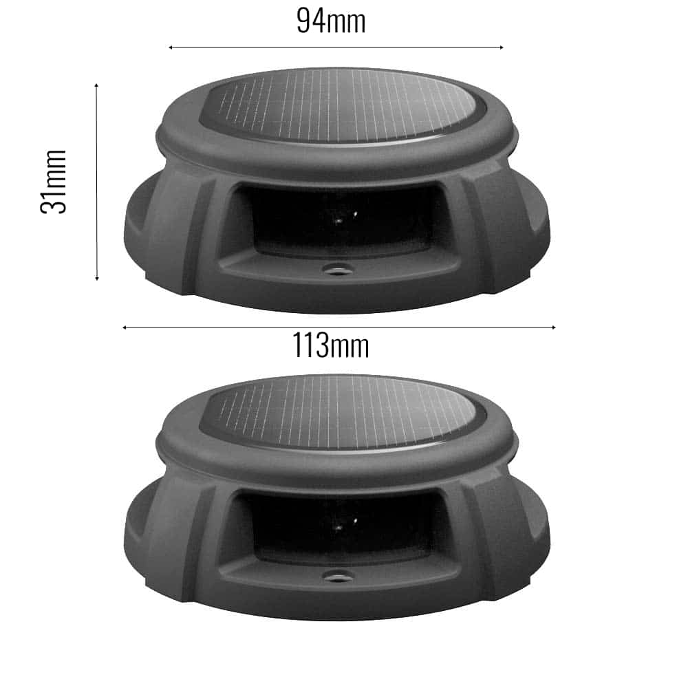 Tapdance Solar Decking Lights (Set Of 2 RGB) dimensions