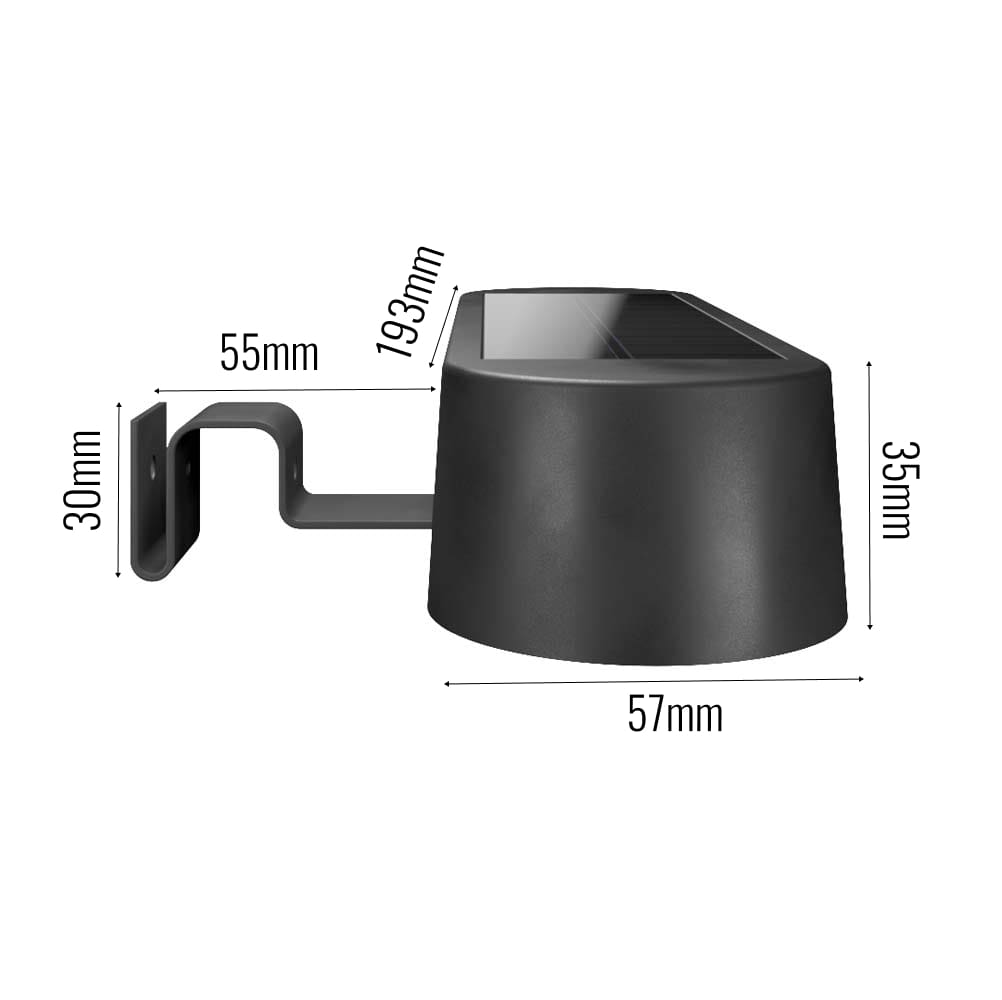 Luxflow Solar Gutter Light dimensions