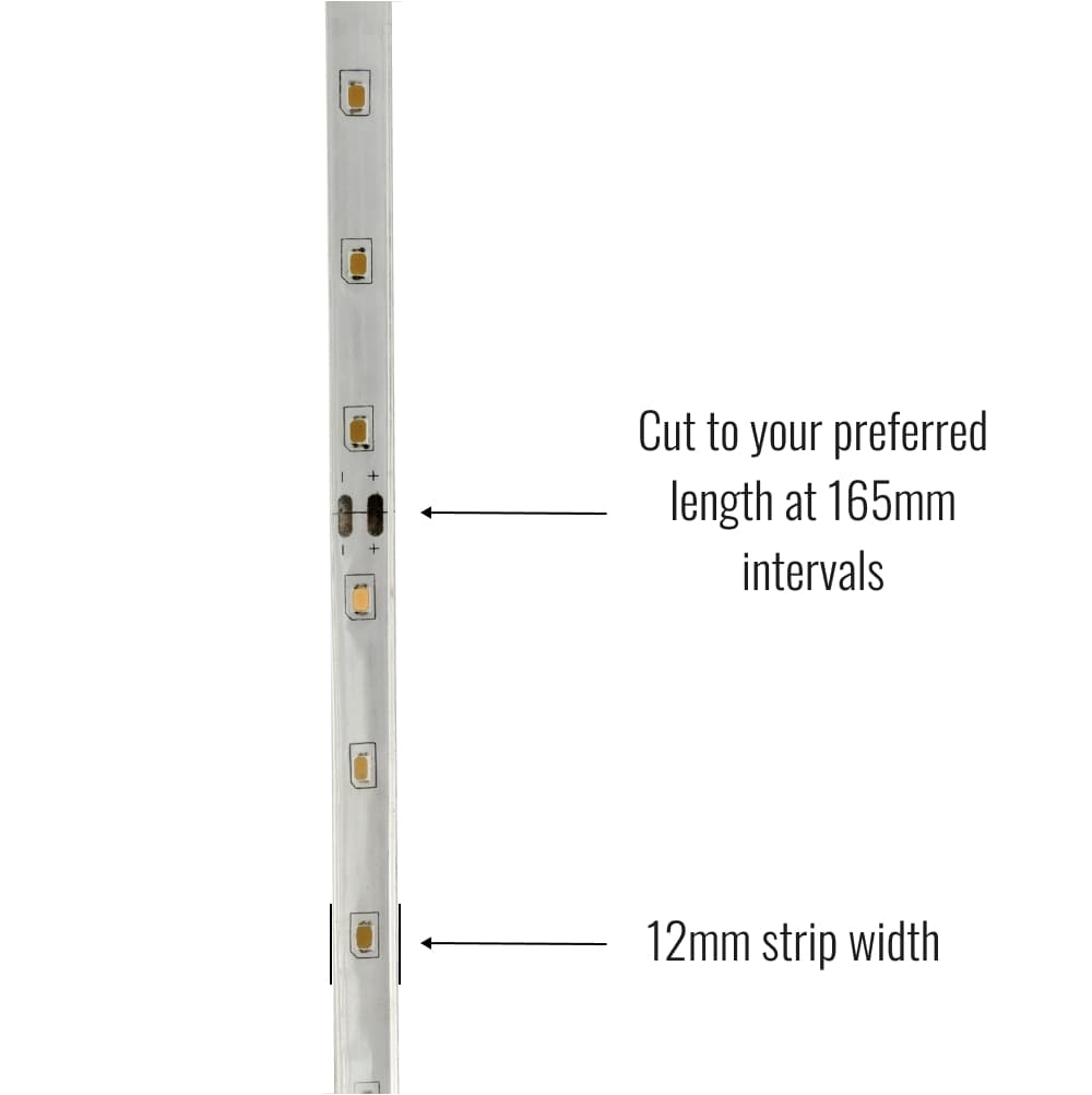 Edge 20M Solar Strip Light - Warm White 960 LEDS dimensions