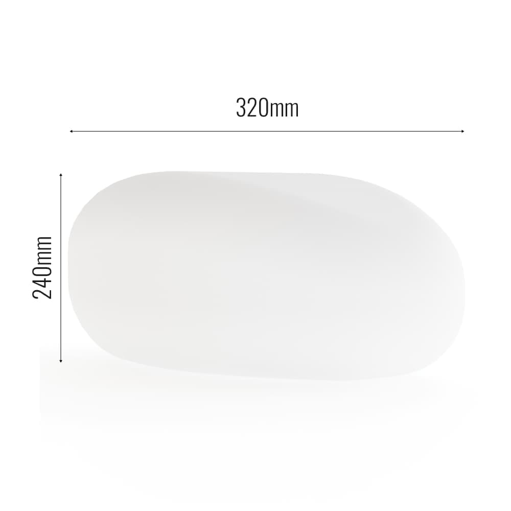 Shimmer Solar Glow Stone Pebble Mood Light dimensions