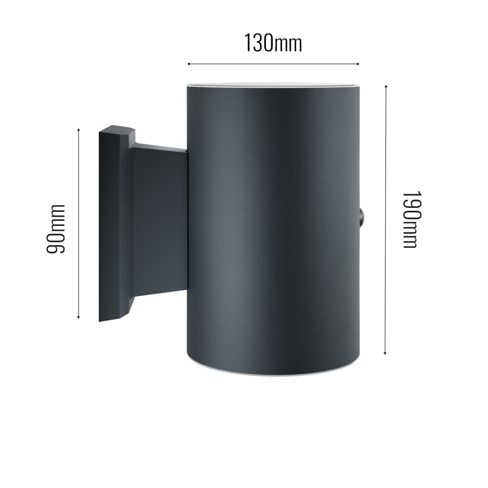 Grantham XL USB Up & Down Solar Motion Light dimensions