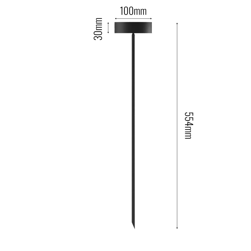 Motus Adjustable Solar Stake Light dimensions