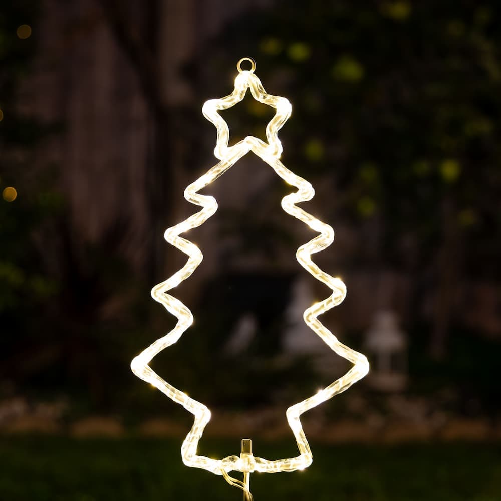 Lapland USB Solar Christmas Tree Outline dimensions