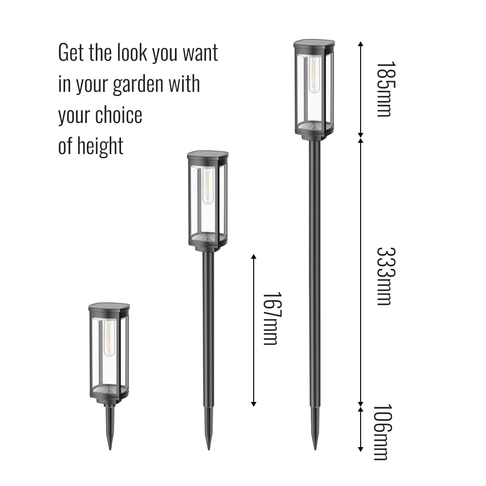 Lavenham Solar Garden Lights - 4 Pack dimensions
