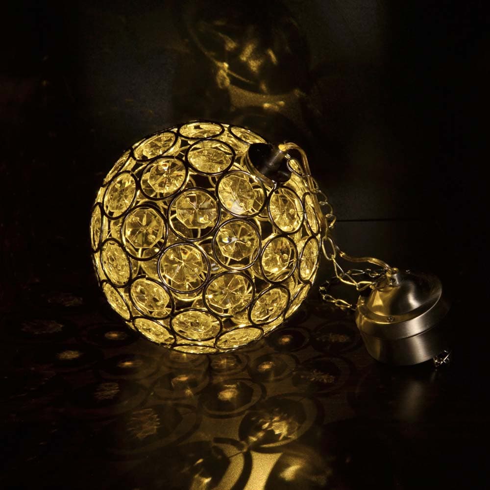 Aria Solar Hanging Crystal Ball Light key features