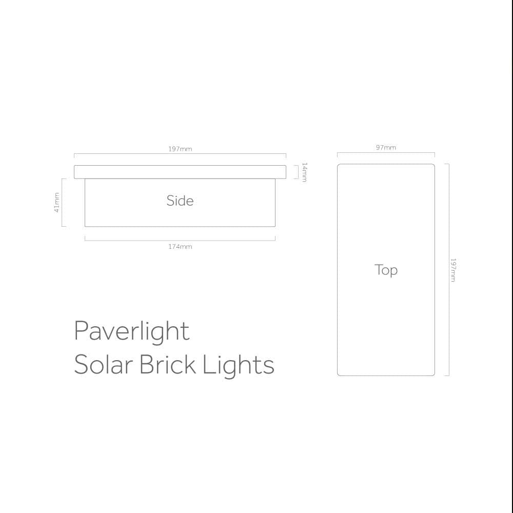 Paverlight Solar Brick Lights (Set Of 2) dimensions