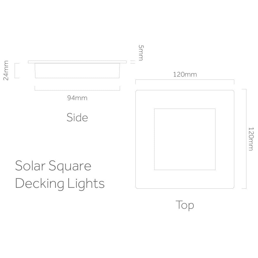 Solar Square Decking Light key features