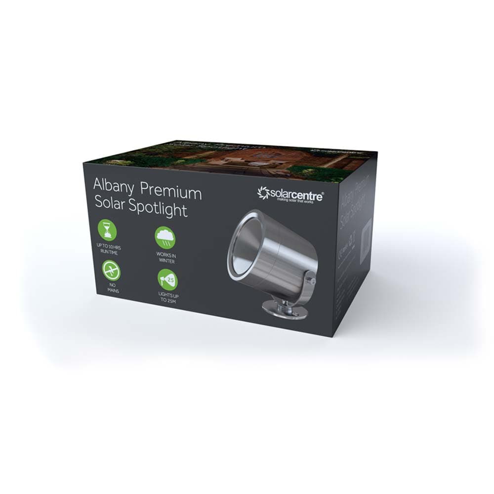Albany Premium Solar Spotlight key features