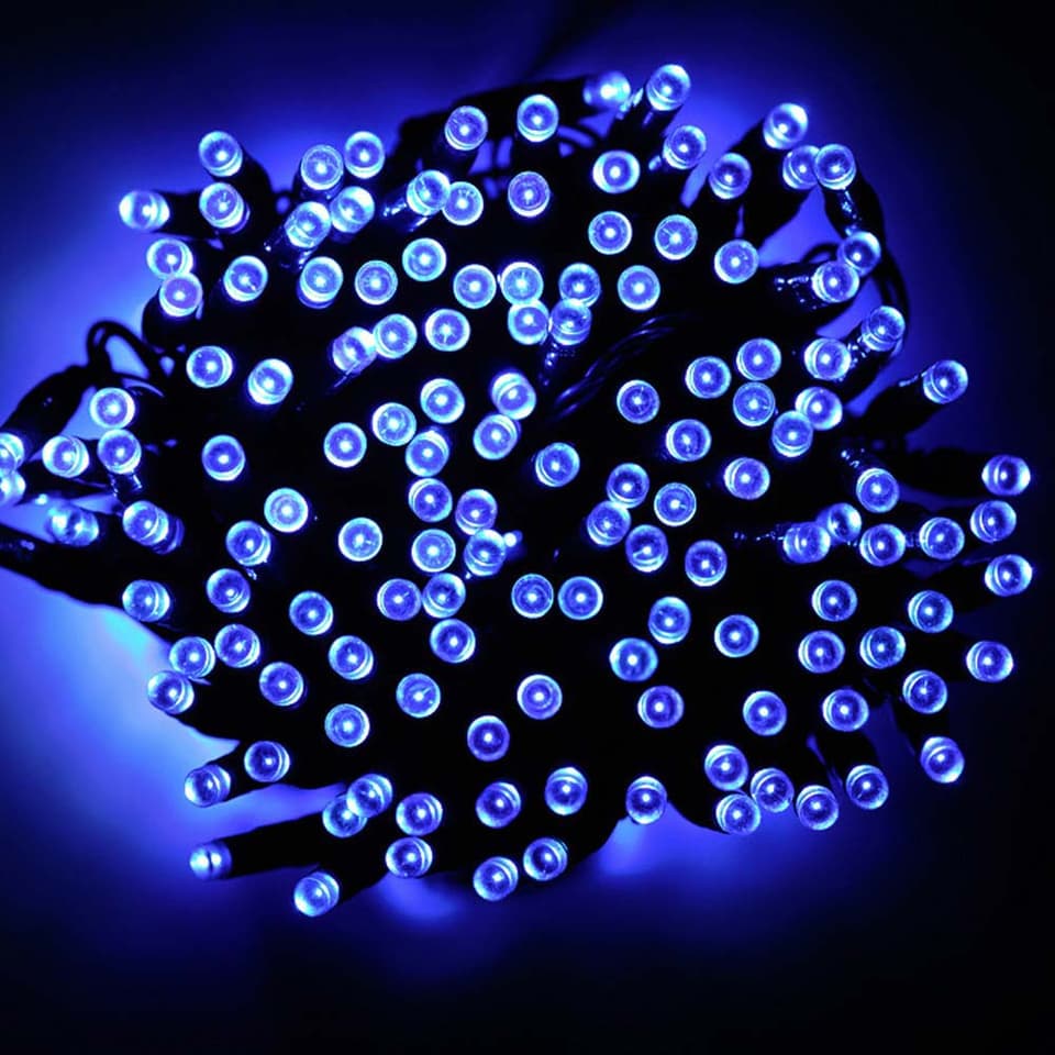 Everbright Solar Fairy Lights - Blue 300 LEDs view 1