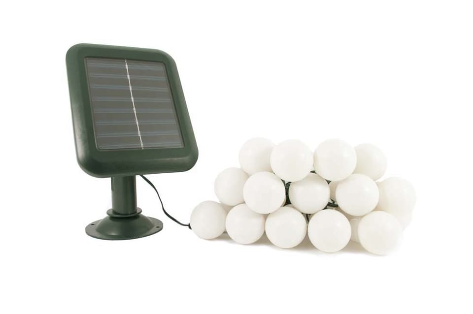 Everbright Solar Party Lights  - 20 White Balls view 1