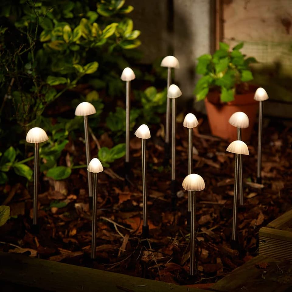 Elan Solar Mushroom Lights - Set Of 12 view 1
