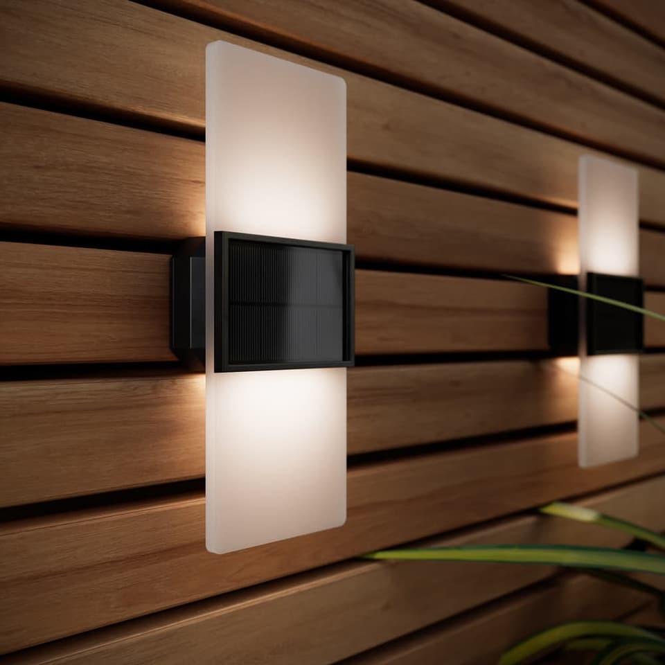 Gemini Solar Wall Lights (Set Of 2) view 1