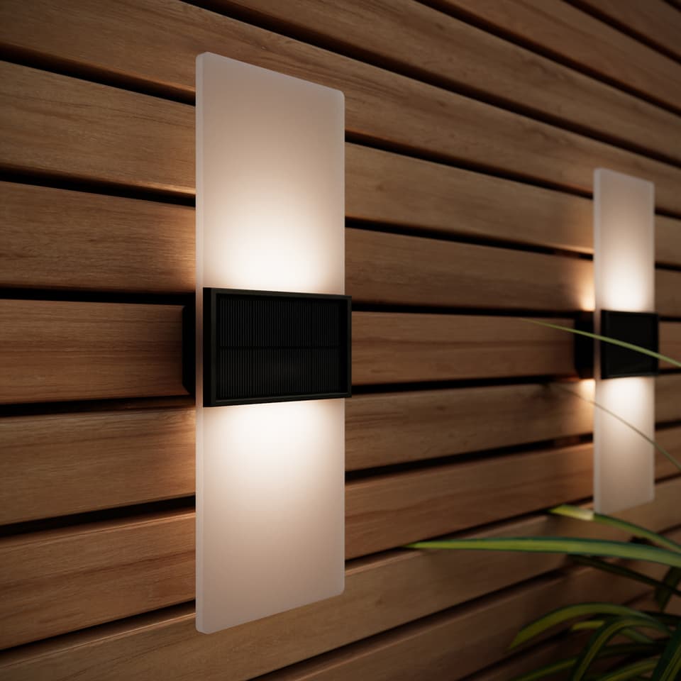 Gemini XL Solar Wall Lights (Set Of 2) view 1