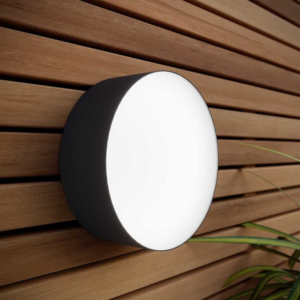 DOT USB Rechargeable Bulkhead Solar Outdoor Light DualWhite view 1