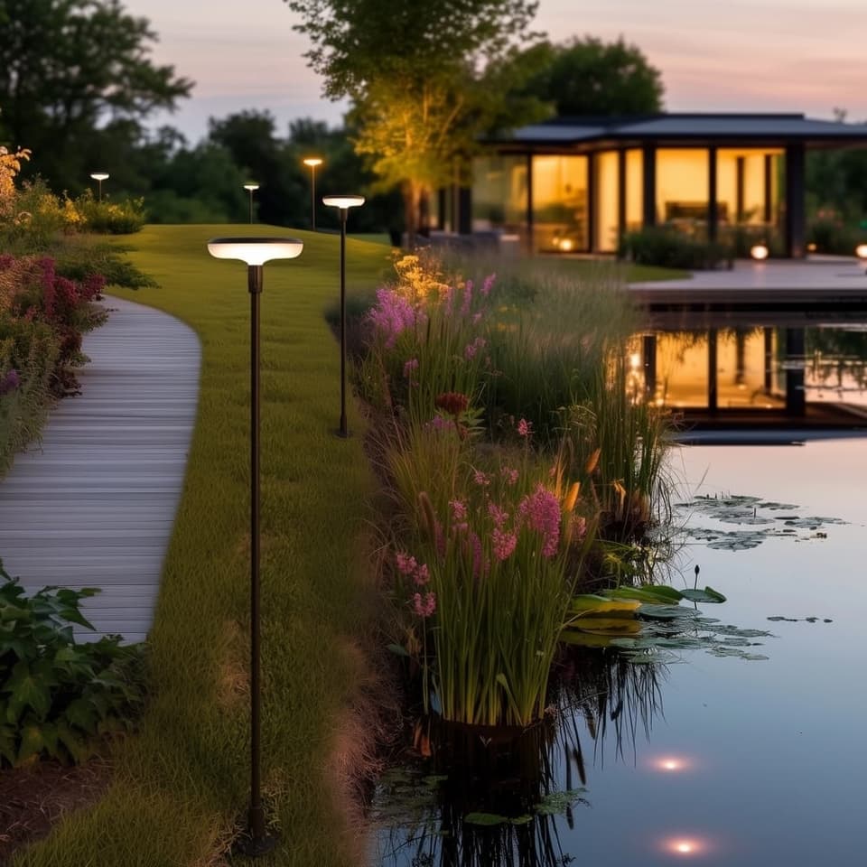 Somerset Swaying Solar Garden Light view 1