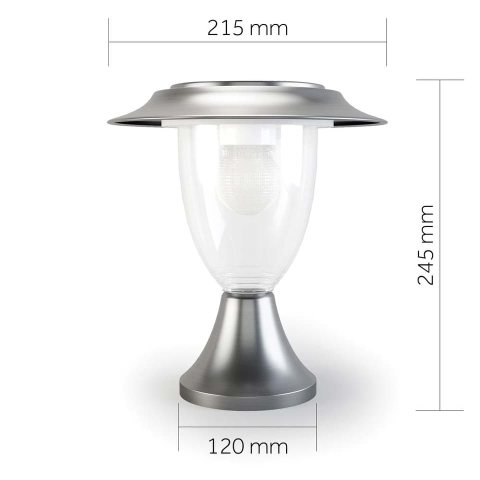 Henley Premium Solar Pillar Lantern view 3