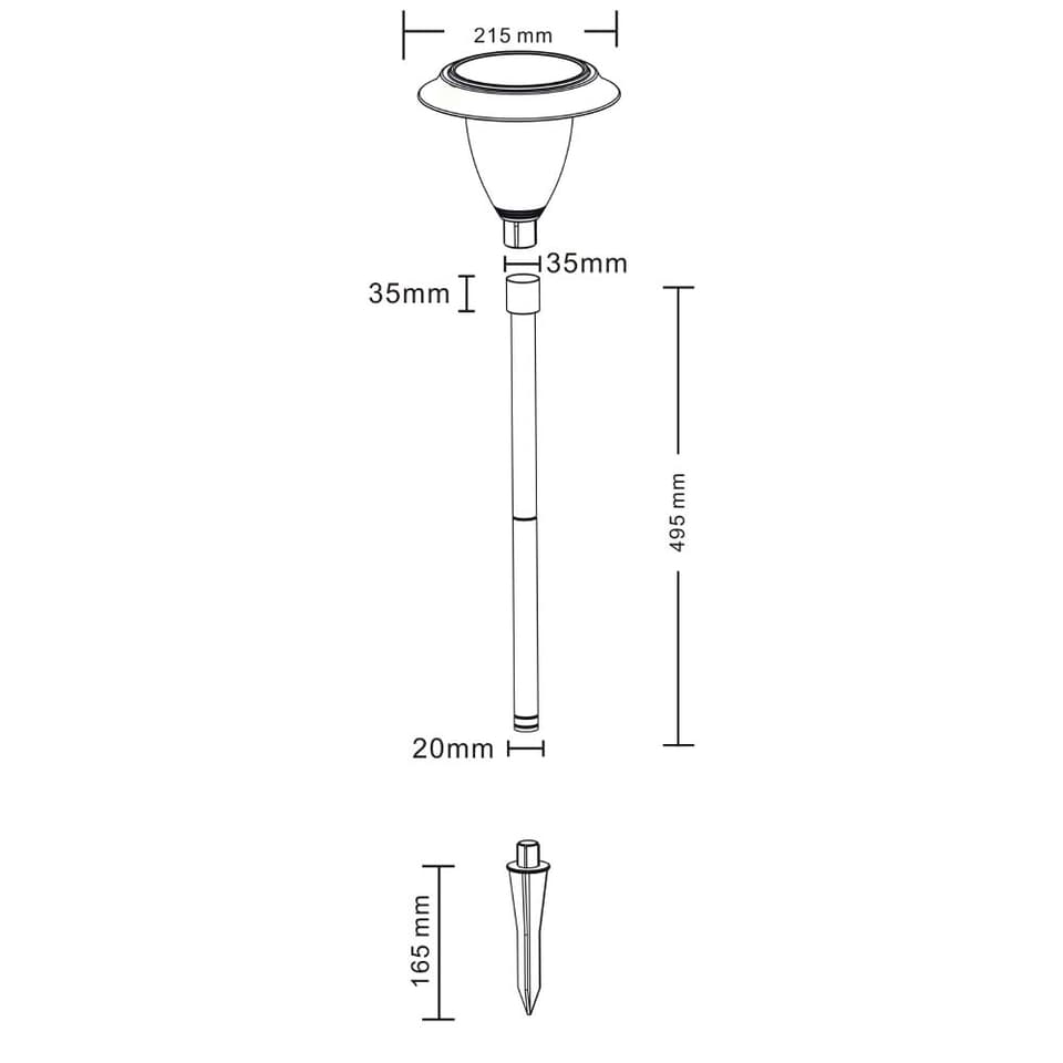 Henley Premium Solar Garden Light view 2