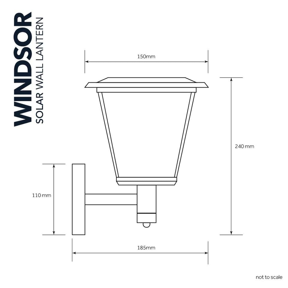 Windsor Solar Wall Light view 3
