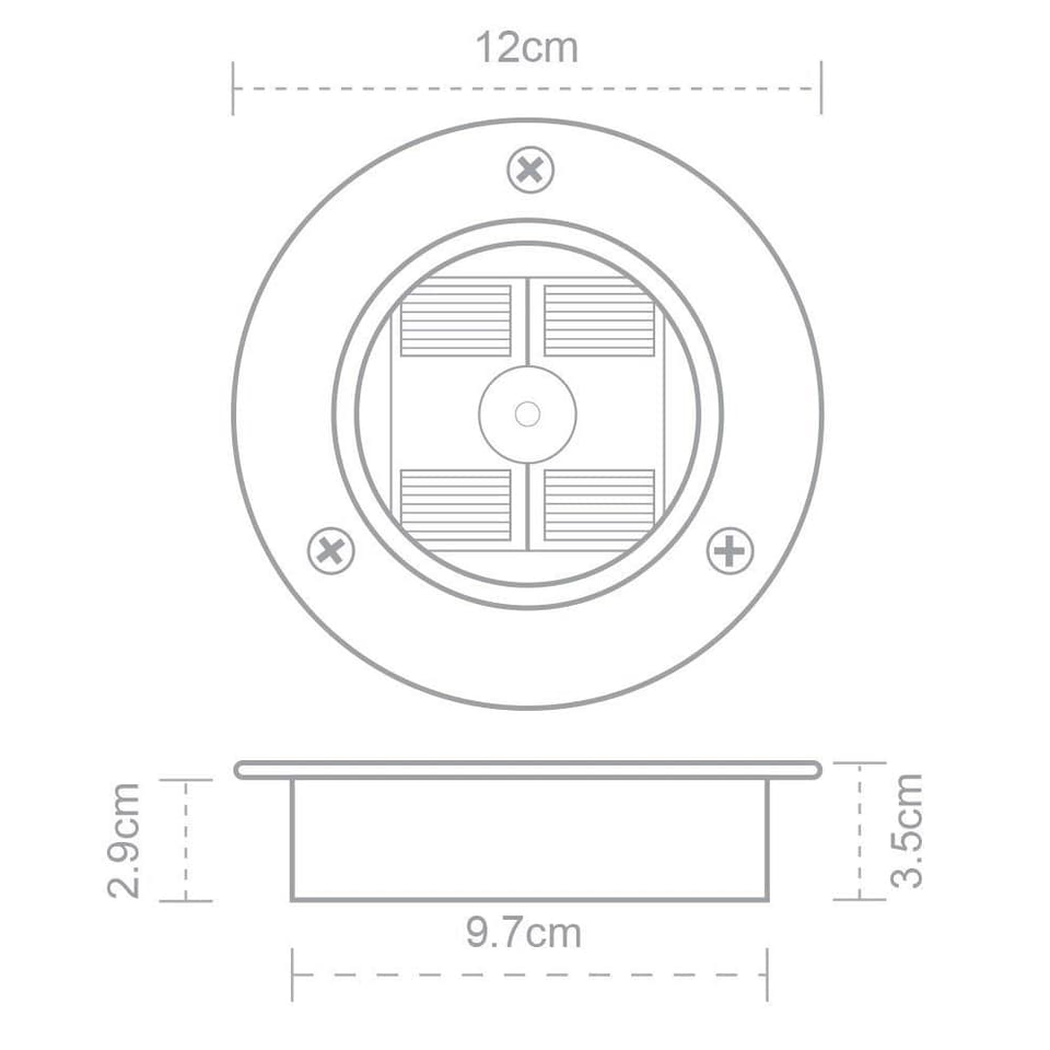 Solar Round Decking Light view 4