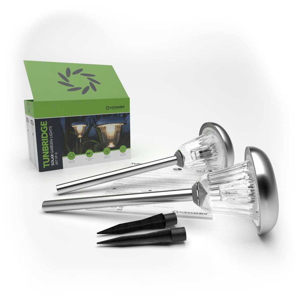 Tunbridge Deluxe Solar Garden Lights (Set Of 2) view 3