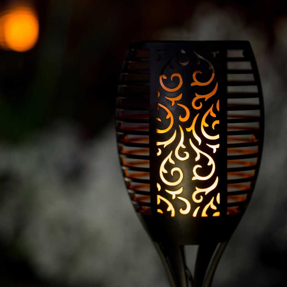 TrueFlame USB Solar Torch Light With Flickering Flame view 3