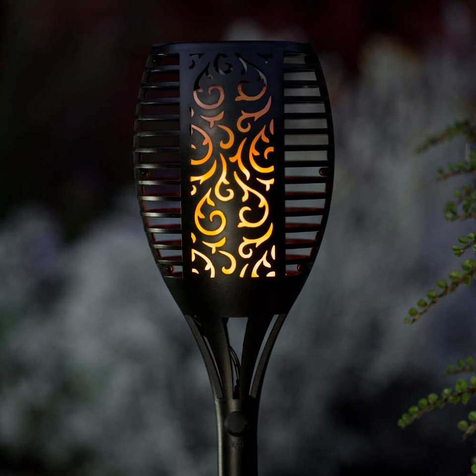 TrueFlame USB Solar Torch Light With Flickering Flame view 4