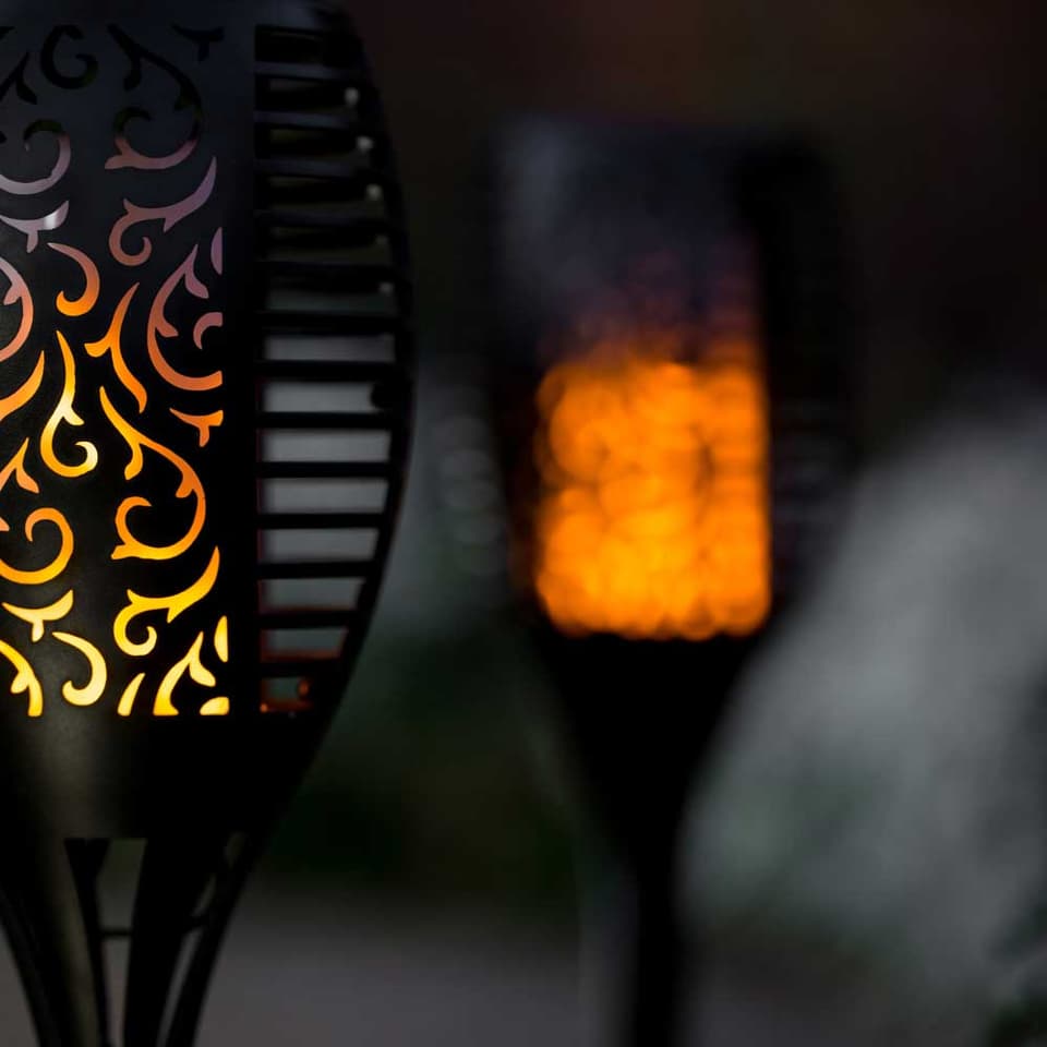 TrueFlame USB Solar Torch Light With Flickering Flame view 5
