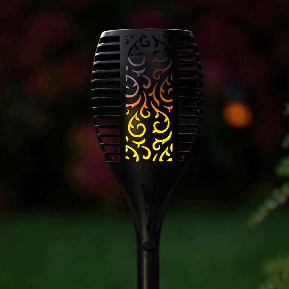 TrueFlame USB Solar Torch Light With Flickering Flame view 6