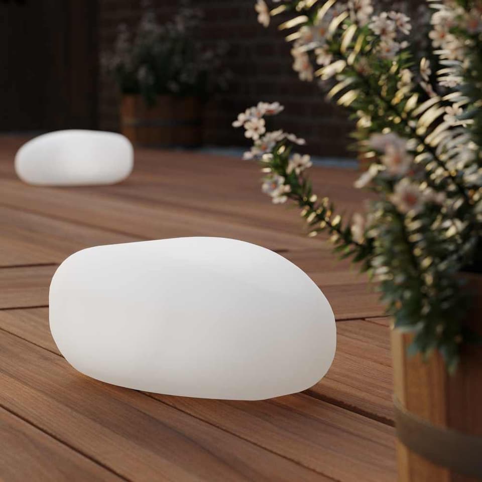 Shimmer Solar Glow Stone Pebble Mood Light view 2