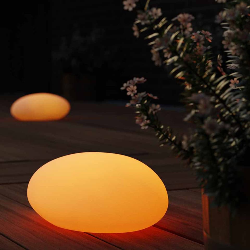 Shimmer Solar Glow Stone Pebble Mood Light view 4