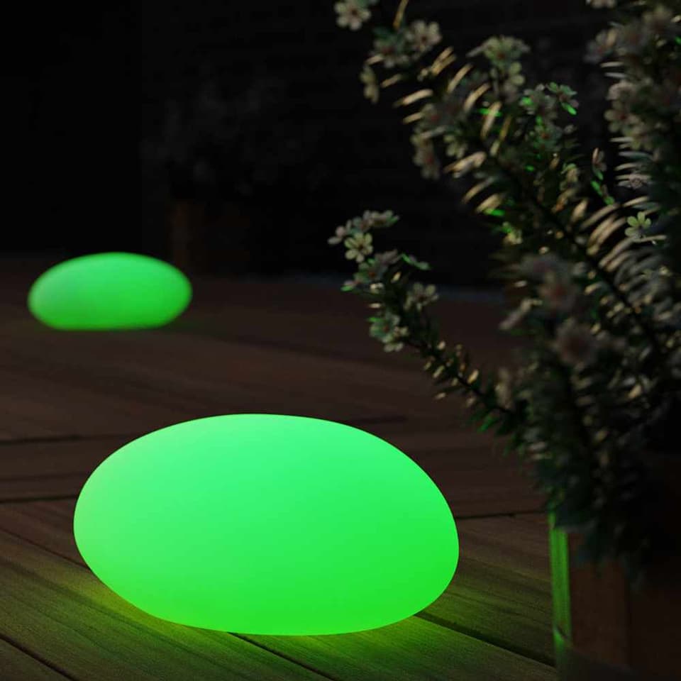 Shimmer Solar Glow Stone Pebble Mood Light view 5