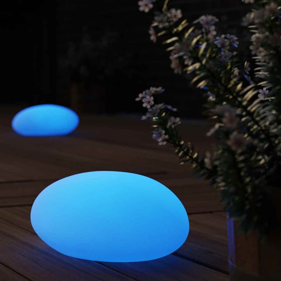 Shimmer Solar Glow Stone Pebble Mood Light view 6