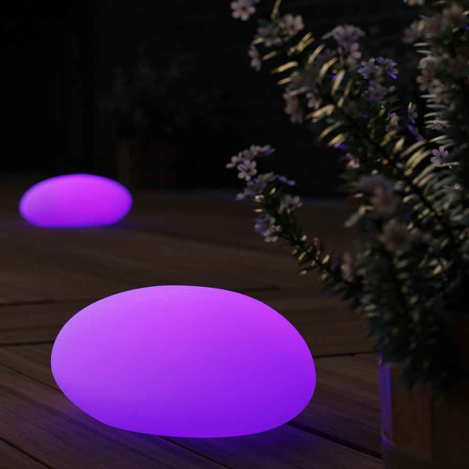 Shimmer Solar Glow Stone Pebble Mood Light view 7