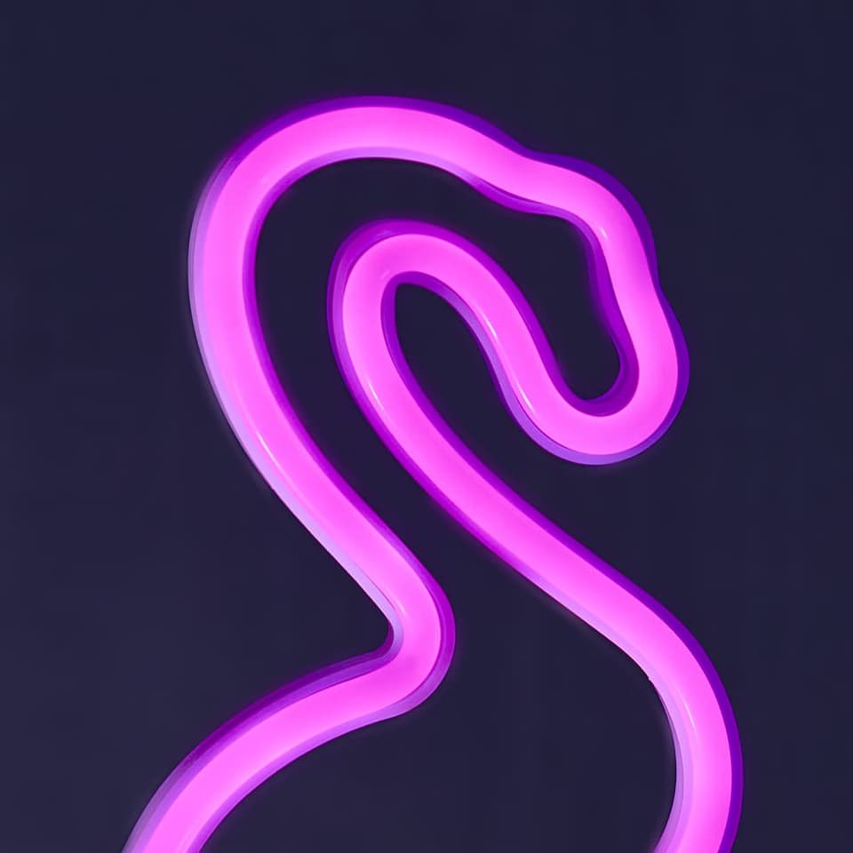 UrbanSolar Neon Lights - Flamingo view 3