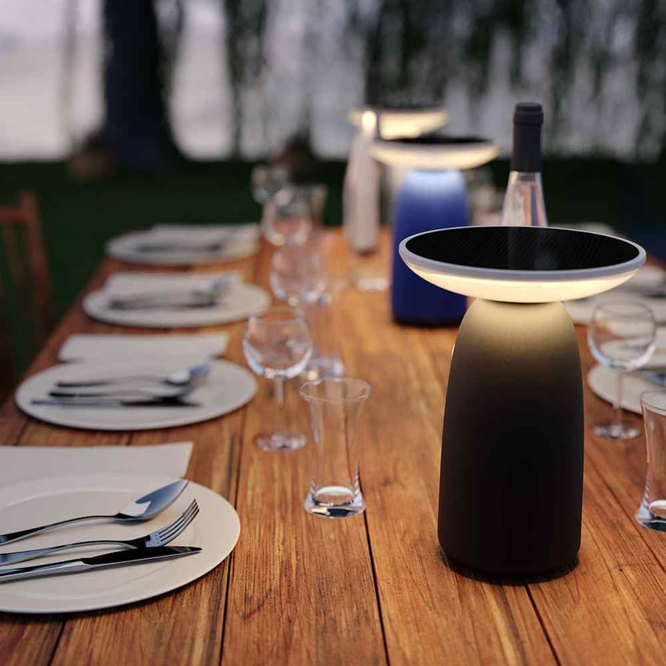 Lancaster Solar USB Camping Table Lamp - Blue view 2