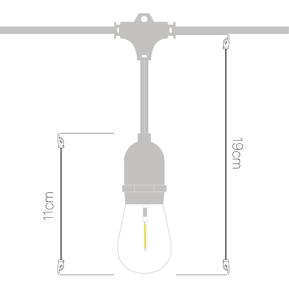 Madison Solar Drop Bulb Lights - Set Of 10 view 4
