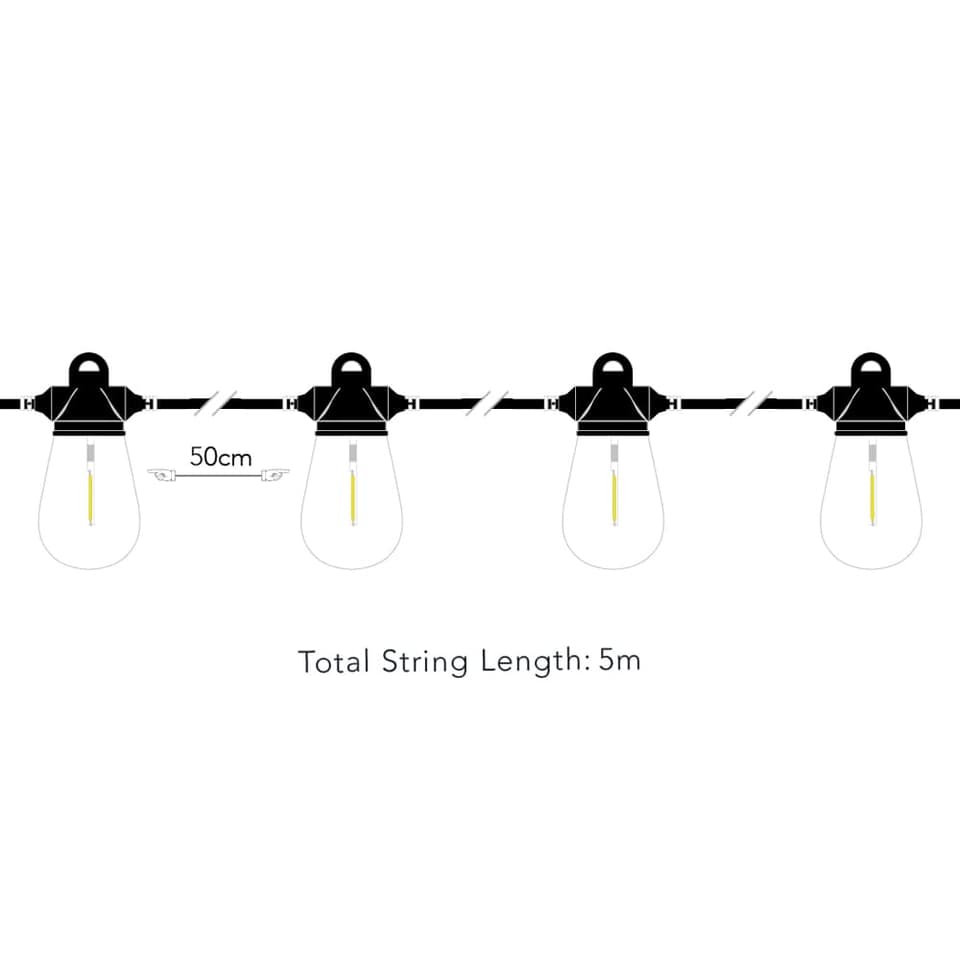 Advance USB Solar Festoon Lights - Set Of 10 view 3