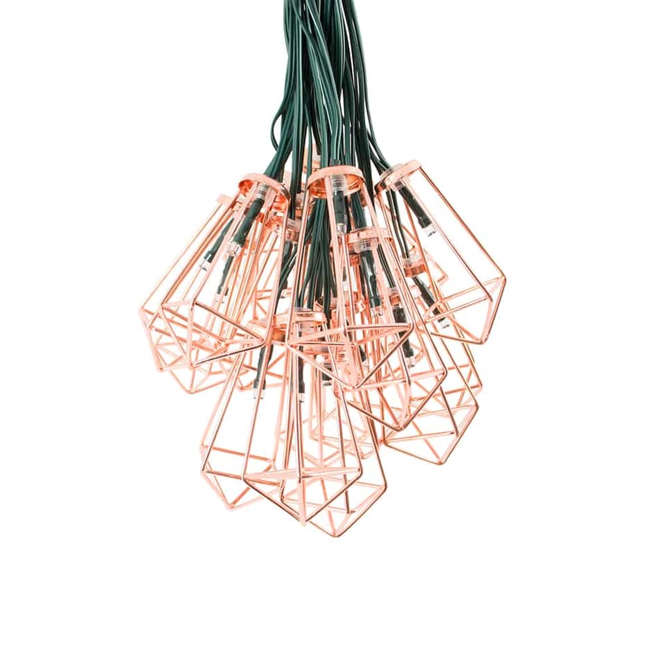 Elan Solar Copper Pendant Lanterns - 20 LEDs view 2